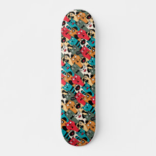 The crowd of cats skateboard