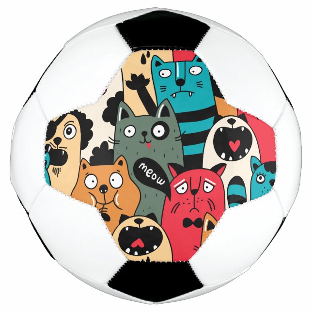 The crowd of cats soccer ball (Front)