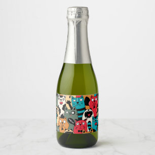 The crowd of cats sparkling wine label