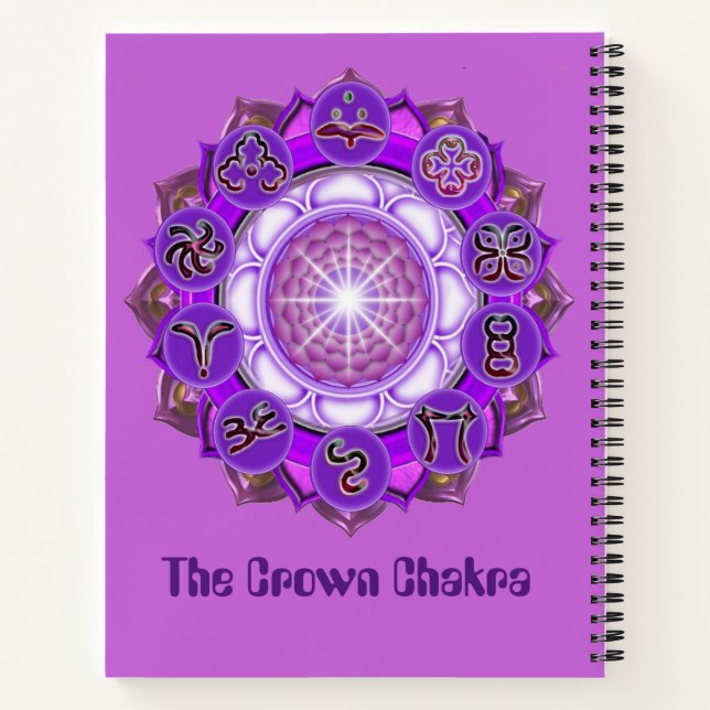 The Crown Chakra art Notebook (Back)