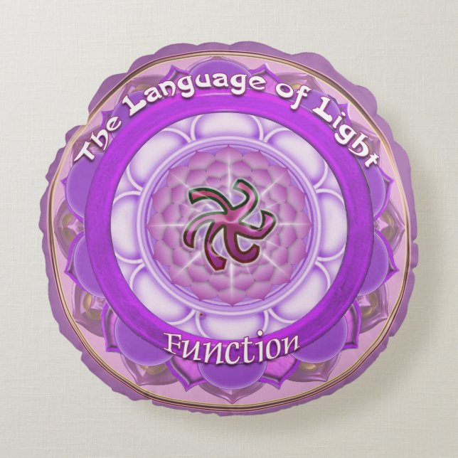 The Crown Chakra symbol or Function Round Pillow (Front)