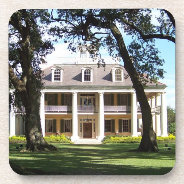 The Crown Jewel of River Road- Houmas House Coaster (Front)