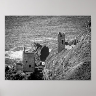 The Crown Mines engine houses, Botallack, Cornwall Poster
