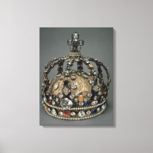 The Crown of Louis XV, 1722 (gilded silver, replac Canvas Print
