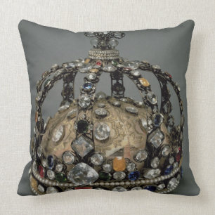 The Crown of Louis XV, 1722 (gilded silver, replac Throw Pillow