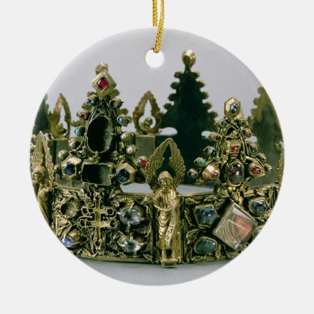 The crown of St. Louis, 13th century (silver-gilt Ceramic Ornament (Front)