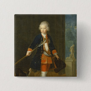 The Crown Prince Frederick II 2 Inch Square Button