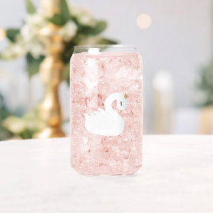 The Crowned Swan Can Glass