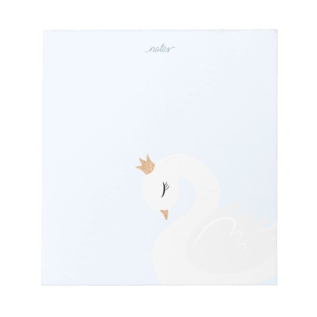 The Crowned Swan Notepad (Front)