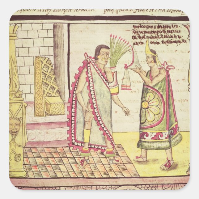 The Crowning of Montezuma II Square Sticker (Front)