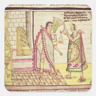 The Crowning of Montezuma II Square Sticker