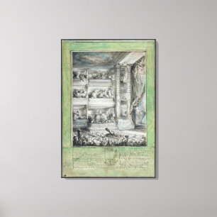 The Crowning of Voltaire at the Theatre Francais Canvas Print