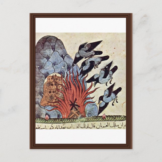 The Crows Fold Their Wings With The Fire Burning O Postcard (Front)