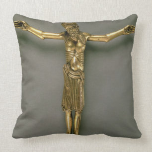 The Crucified Christ, French, second half of 12th Throw Pillow