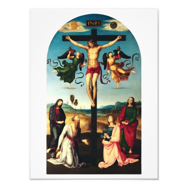 The Crucified Christ with the Virgin Mary Photo Print (Front)