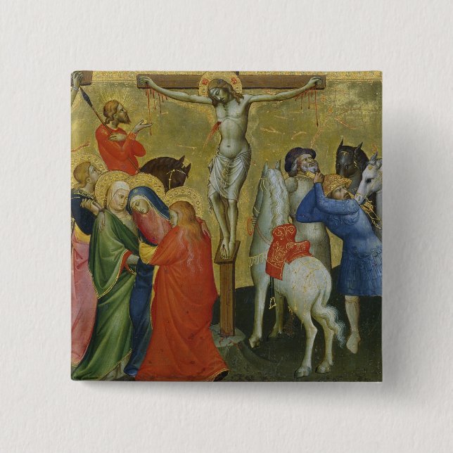 The Crucifixion 2 Inch Square Button (Front)