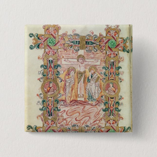 The Crucifixion 2 Inch Square Button (Front)