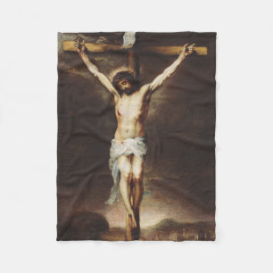 The Crucifixion by Bartolome Esteban Murillo Fleece Blanket