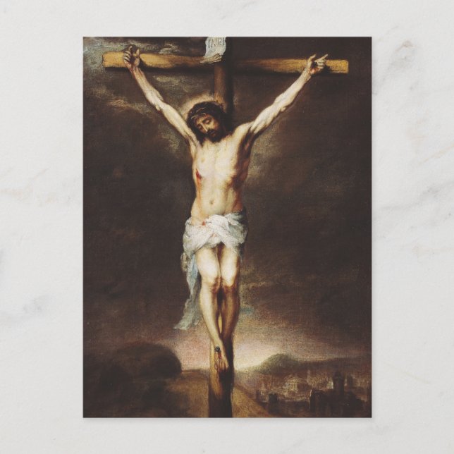 The Crucifixion by Bartolome Esteban Murillo Postcard (Front)