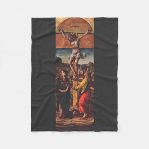 The Crucifixion by Carlo Crivelli Fleece Blanket