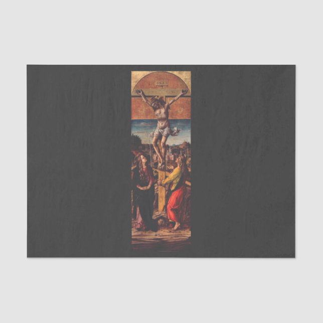 The Crucifixion by Carlo Crivelli  Tissue Paper (Front)