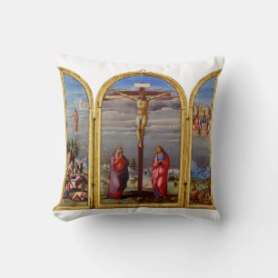 The Crucifixion by Francesco Granacci Throw Pillow