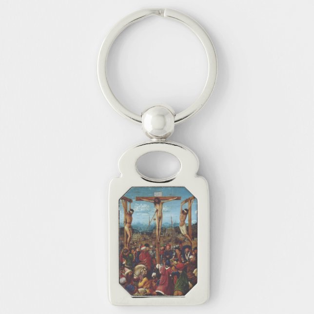 The Crucifixion by Van Eyck Keychain (Front)
