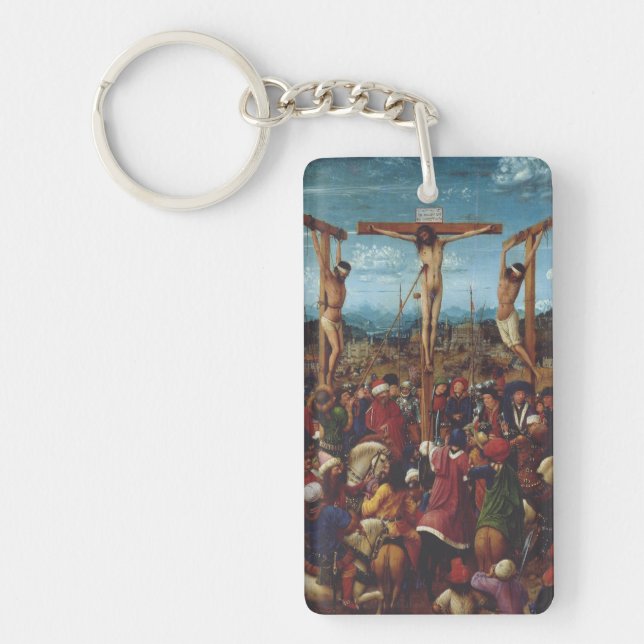 The Crucifixion by Van Eyck Keychain (Front)