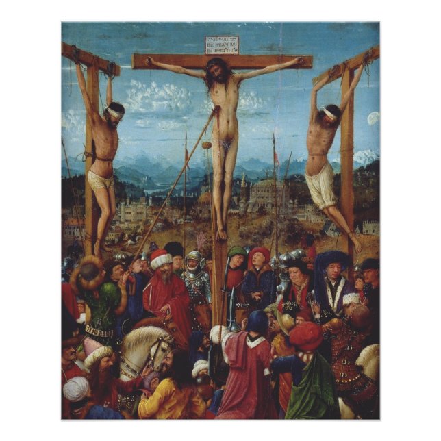 The Crucifixion by Van Eyck Poster (Front)