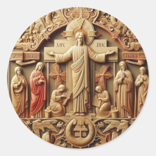 The Crucifixion Classic Round Sticker