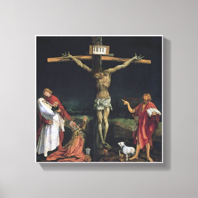 THE CRUCIFIXION FROM THE ISENHEIM ALTAR PIECE. CANVAS PRINT (Front)