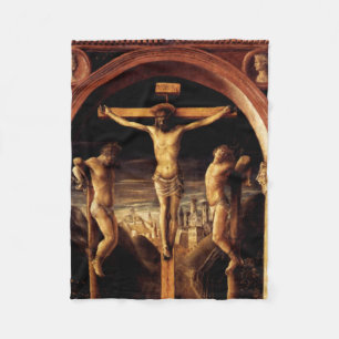 The Crucifixion of Jesus by Vincenzo Foppa - 1456 Fleece Blanket
