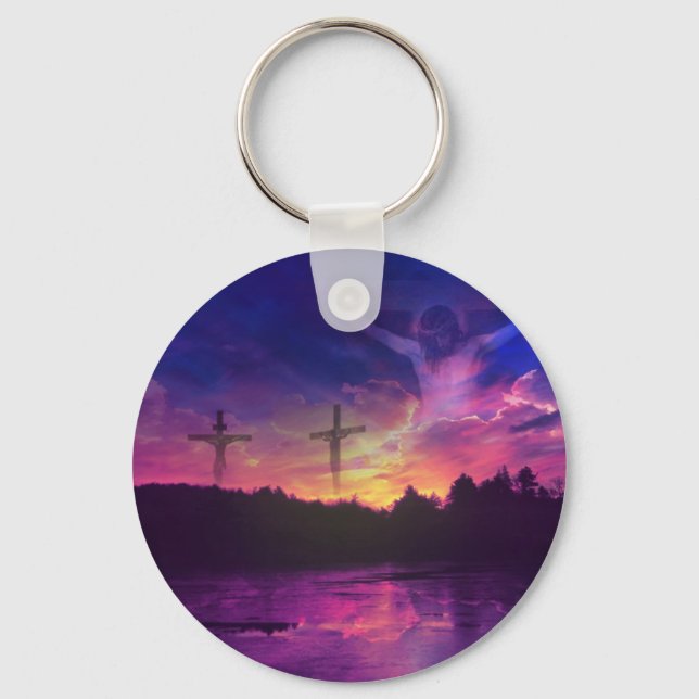 The Crucifixion of Jesus Christ on the Cross Keychain (Front)