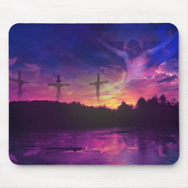 The Crucifixion of Jesus Christ on the Cross Mouse Pad (Front)