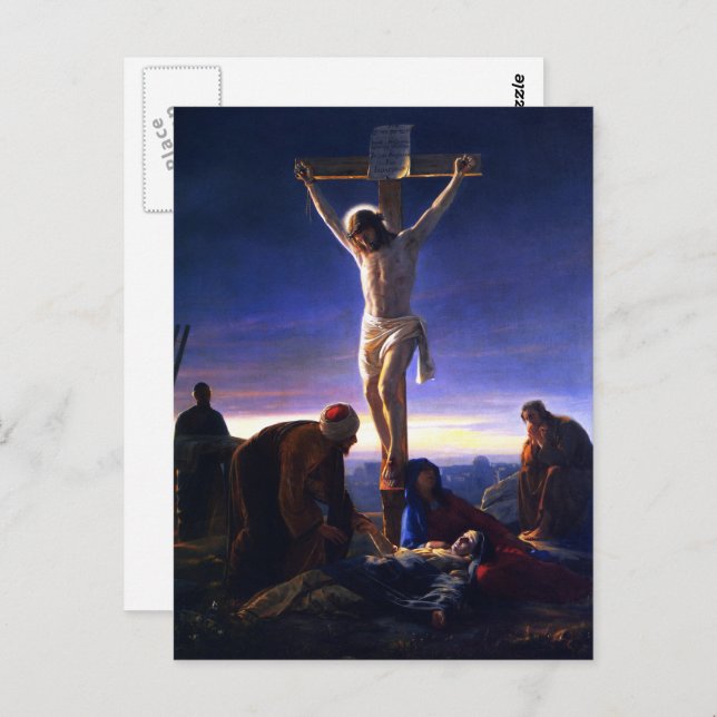 The Crucifixion of Jesus. Fine Art Easter Postcard (Front/Back)