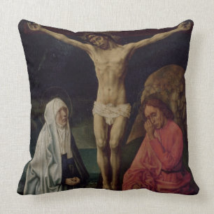The Crucifixion (panel) 2 Throw Pillow