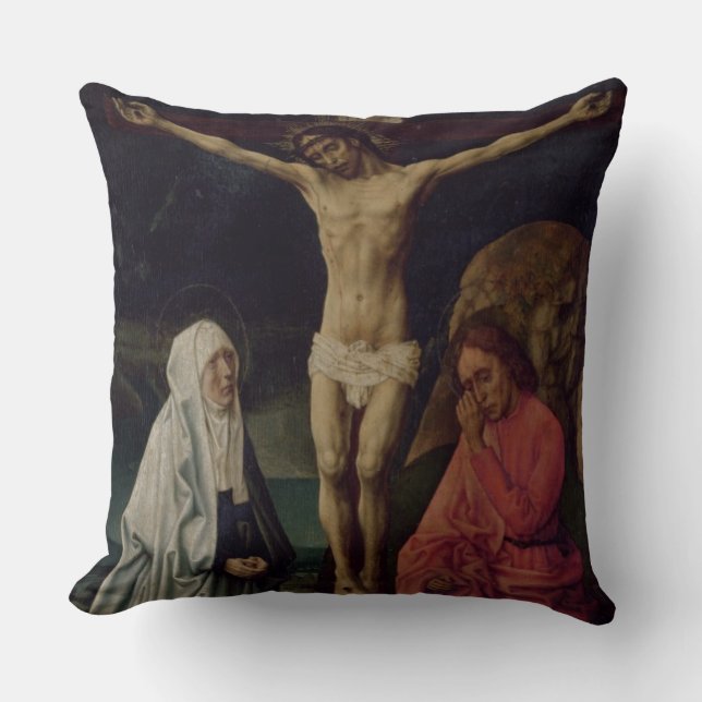 The Crucifixion (panel) 2 Throw Pillow (Front)