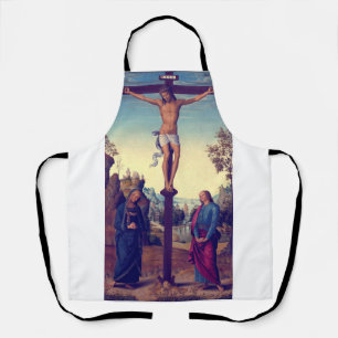 The Crucifixion with the Virgin by Pietro Perugino Apron