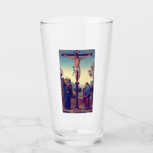 The Crucifixion with the Virgin by Pietro Perugino Glass