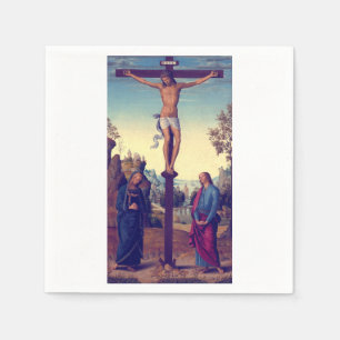 The Crucifixion with the Virgin by Pietro Perugino Napkin