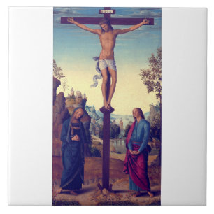 The Crucifixion with the Virgin by Pietro Perugino Tile