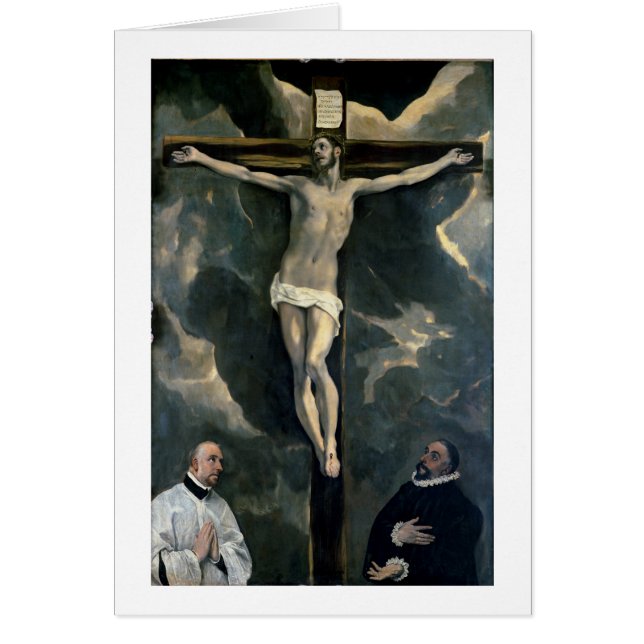 The Crucifixion with Two Donors, c.1580 (oil on ca (Front)