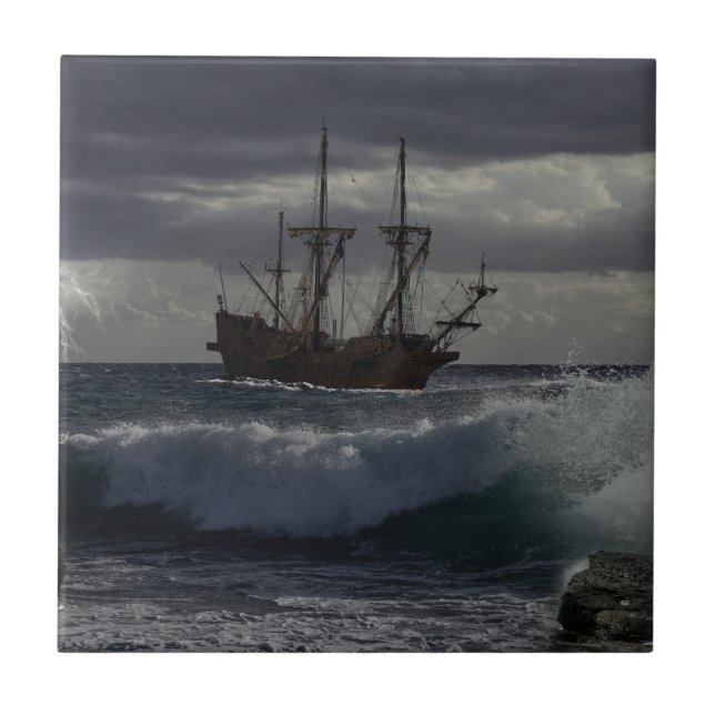 The Cruel Sea - Ship at Sail Tile (Front)