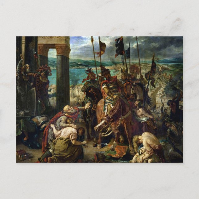 The Crusaders' entry into Constantinople Postcard (Front)