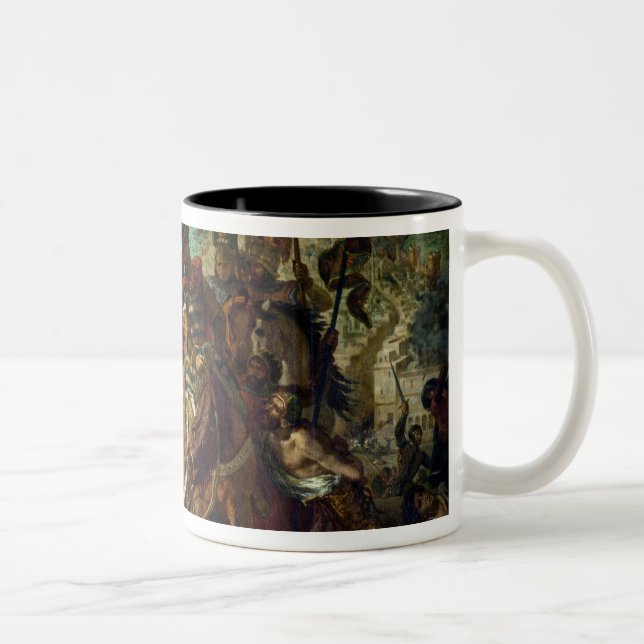 The Crusaders' entry into Constantinople Two-Tone Coffee Mug (Right)