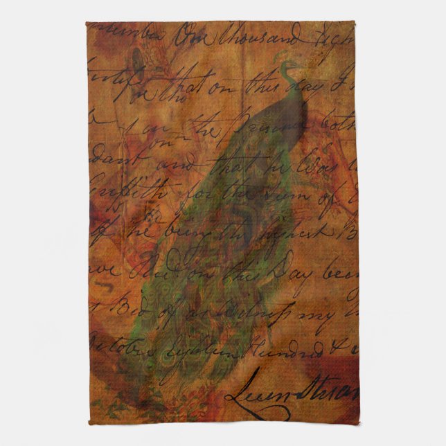 The Cry of the Peacock Kitchen Towel (Vertical)