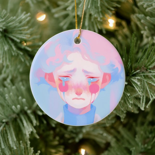 The Crying Clown Ceramic Ornament (Tree)