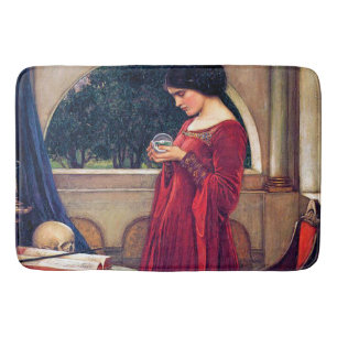 The Crystal Ball, John William Waterhouse Bath Mat