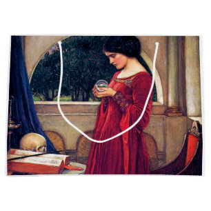 The Crystal Ball, John William Waterhouse Large Gift Bag