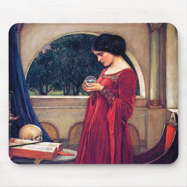 The Crystal Ball, John William Waterhouse Mouse Pad (Front)